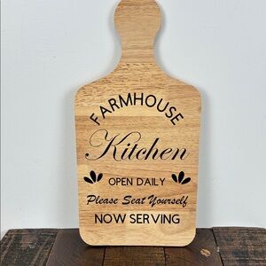 Farmhouse Kitchen Wooden Cutting Board Wall Decor NWOT